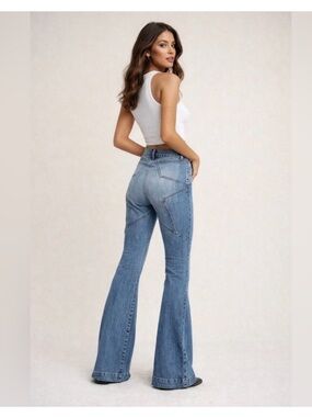 Revice Star Flare Jeans - Classic Blue - Size 27